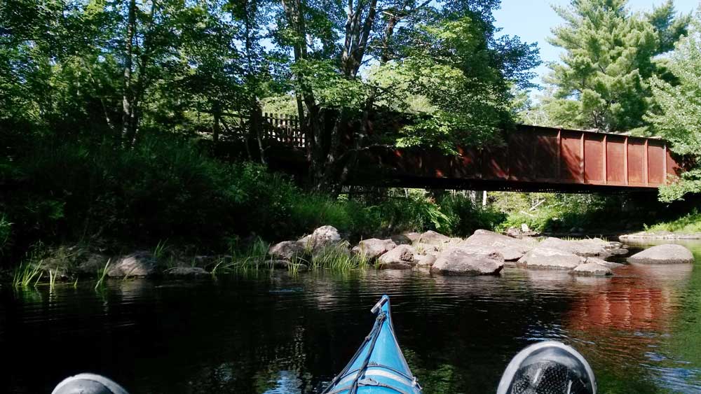 Iron bridge on rail trail