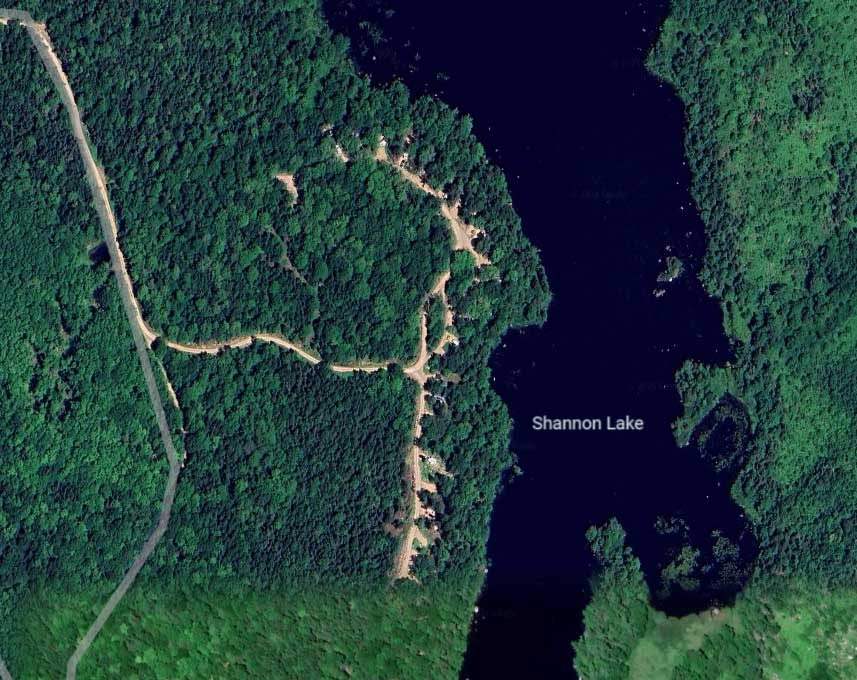 Aerial view of RV Campground